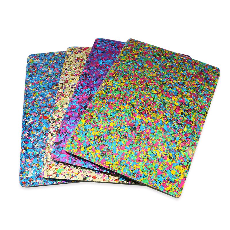 Feuille acrylique de couleurs vives scintillantes de 3mm
